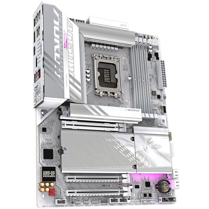 GIGABYTE Z890 AORUS ELITE WIFI7 ICE Scheda Madre - Supporta CPU Intel Core Ultra (Serie 2) VRM a 1612 fasi fino a 8800MHz DDR5