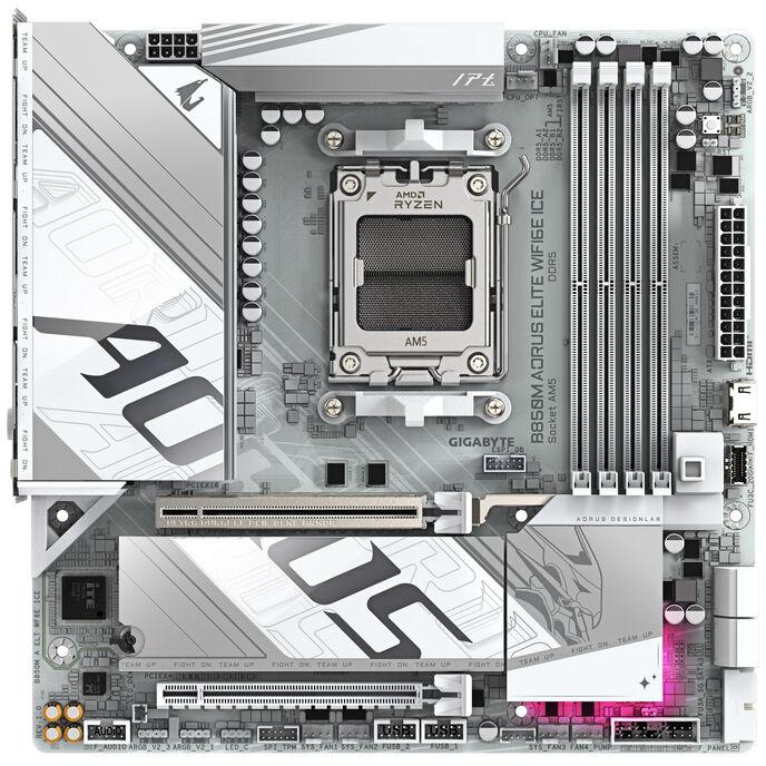 GIGABYTE B850M AORUS ELITE WIFI6E ICE Scheda Madre - Processori AMD Ryzen Serie 9000 1221 fasi VRM digitali fino a 8200MHz DDR5
