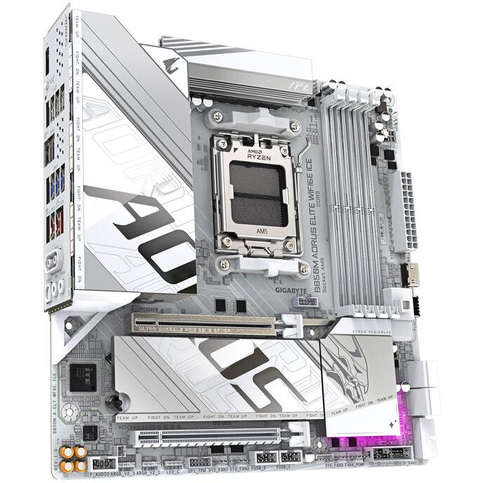 GIGABYTE B850M AORUS ELITE WIFI6E ICE Scheda Madre - Processori AMD Ryzen Serie 9000 1221 fasi VRM digitali fino a 8200MHz DDR5