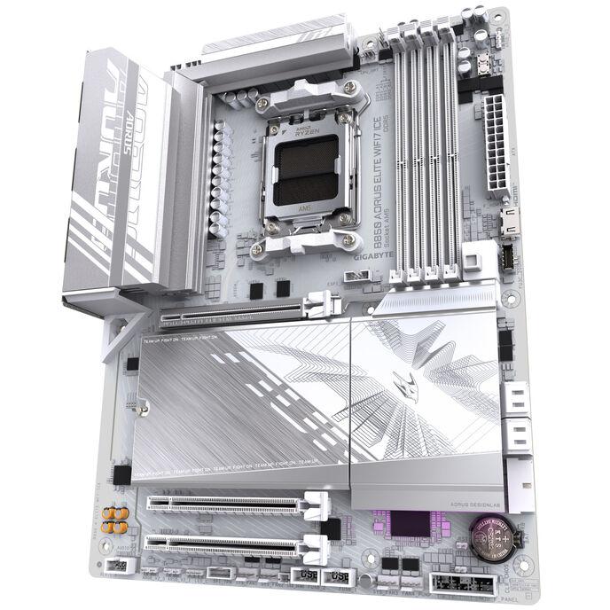 GIGABYTE B850 AORUS ELITE WIFI7 ICE Scheda Madre - CPU AMD Ryzen Serie 9000 VRM digitale 1221 fasi fino a 8200MHz DDR5 (OC) 1xP