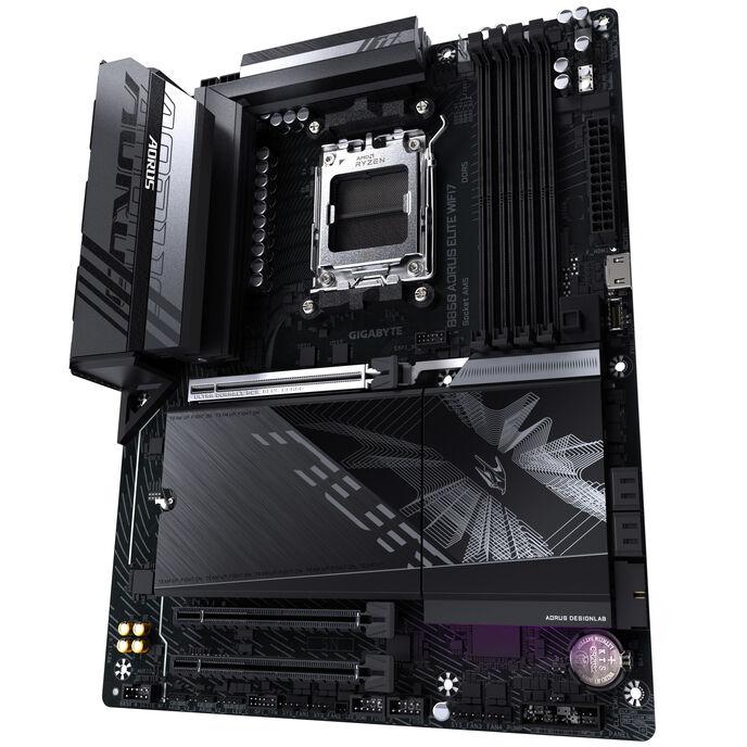 GIGABYTE B850 AORUS ELITE WIFI7 Scheda Madre - CPU AMD Ryzen Serie 9000 VRM digitale 1422 fasi fino a 8200MHz DDR5 (OC) 1xPCIe