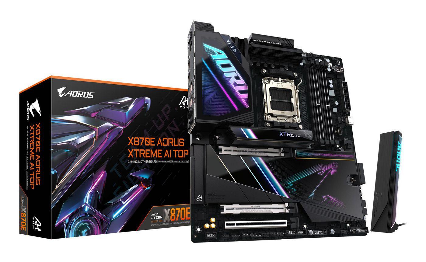 GIGABYTE X870E AORUS XTREME AI TOP Scheda madre - Supporta CPU AMD Ryzen serie 9000 VRM a 1822 fasi fino a 8800 MHz DDR5 (OC) 1