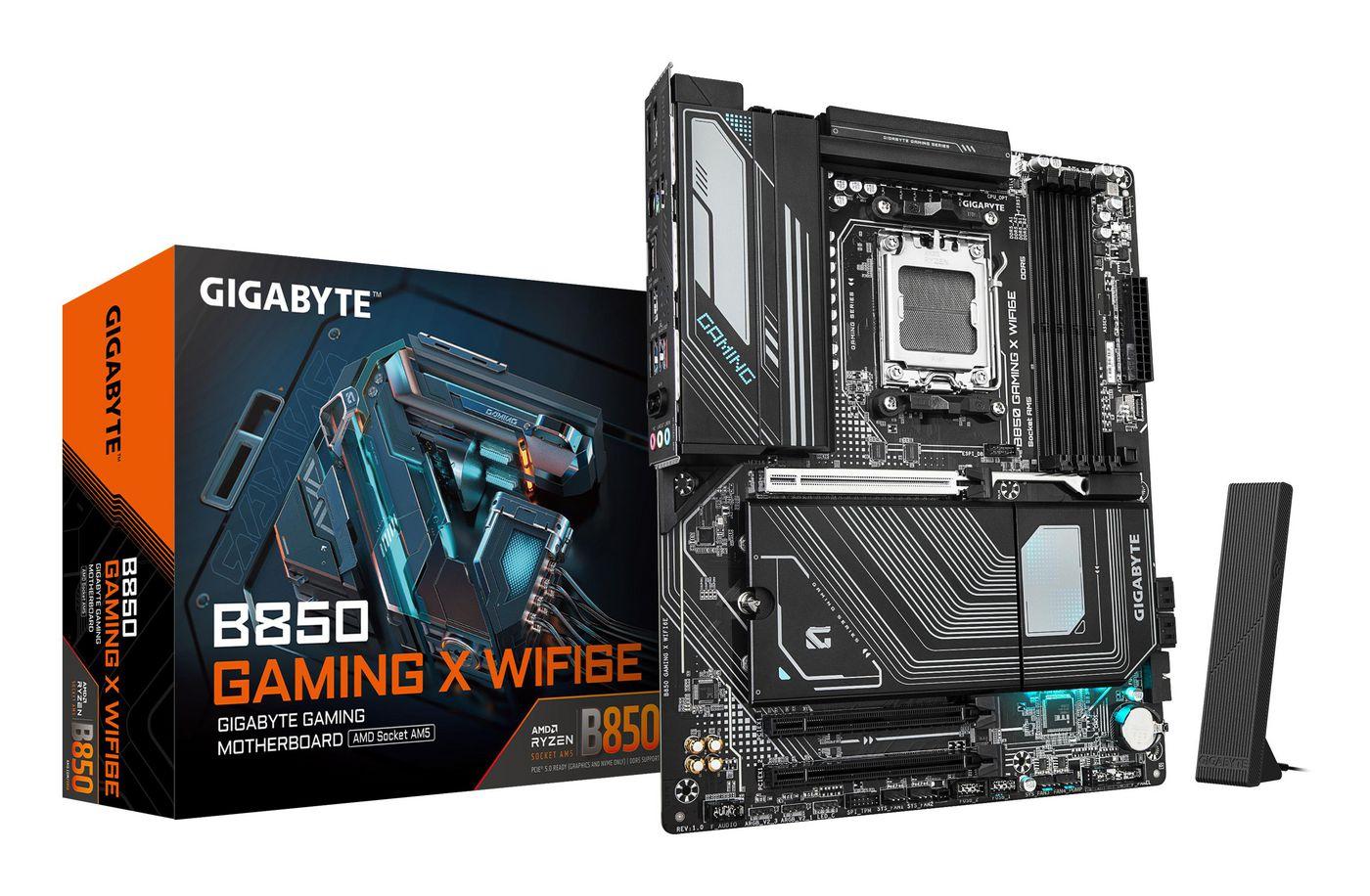 GIGABYTE B850 GAMING X WIFI6E Scheda Madre - CPU AMD Ryzen Serie 9000 VRM digitale 1222 fasi fino a 8200MHz DDR5 (OC) 1xPCIe 5.