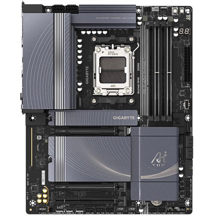 GIGABYTE B850 AI TOP Scheda Madre - Processori AMD Ryzen Serie 9000 1622 fasi VRM digitali fino a 8600MHz DDR5 (OC) 2xPCIe 5.0