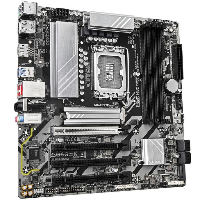 GIGABYTE B860M DS3H WIFI6E Scheda madre - CPU Intel Core Ultra VRM a 5121 fasi fino a 9066MHz DDR5 1xPCIe 5.0 1xPCIe 4.0 M.2 L
