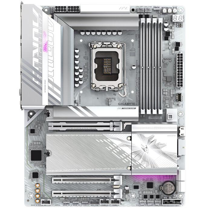GIGABYTE B860 AORUS ELITE WIFI7 ICE Scheda madre - CPU Intel Core Ultra VRM a 14121 fasi fino a 9200MHz DDR5 1xPCIe 5.0 2xPCIe