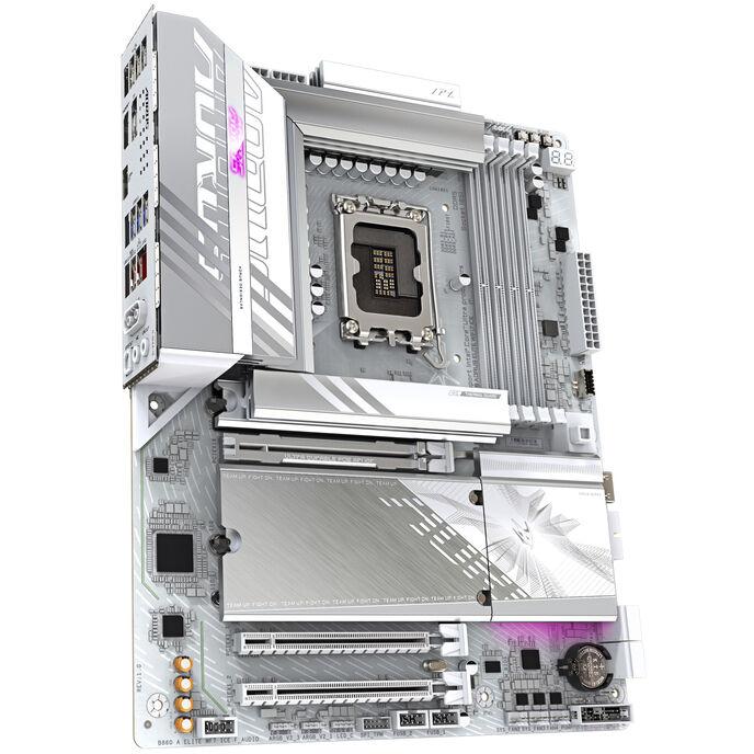 GIGABYTE B860 AORUS ELITE WIFI7 ICE Scheda madre - CPU Intel Core Ultra VRM a 14121 fasi fino a 9200MHz DDR5 1xPCIe 5.0 2xPCIe