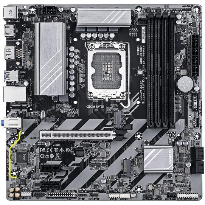 GIGABYTE B860M D3HP Scheda madre - CPU Intel Core Ultra VRM a 4121 fasi fino a 9066MHz DDR5 2xPCIe 4.0 M.2 LAN GbE USB 3.2 Gen 1