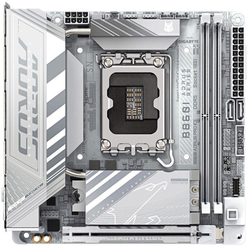GIGABYTE B860I AORUS PRO ICE Scheda madre - CPU Intel Core Ultra VRM a 8121 fasi fino a 9200MHz DDR5 1xPCIe 5.0 1xPCIe 4.0 M.2