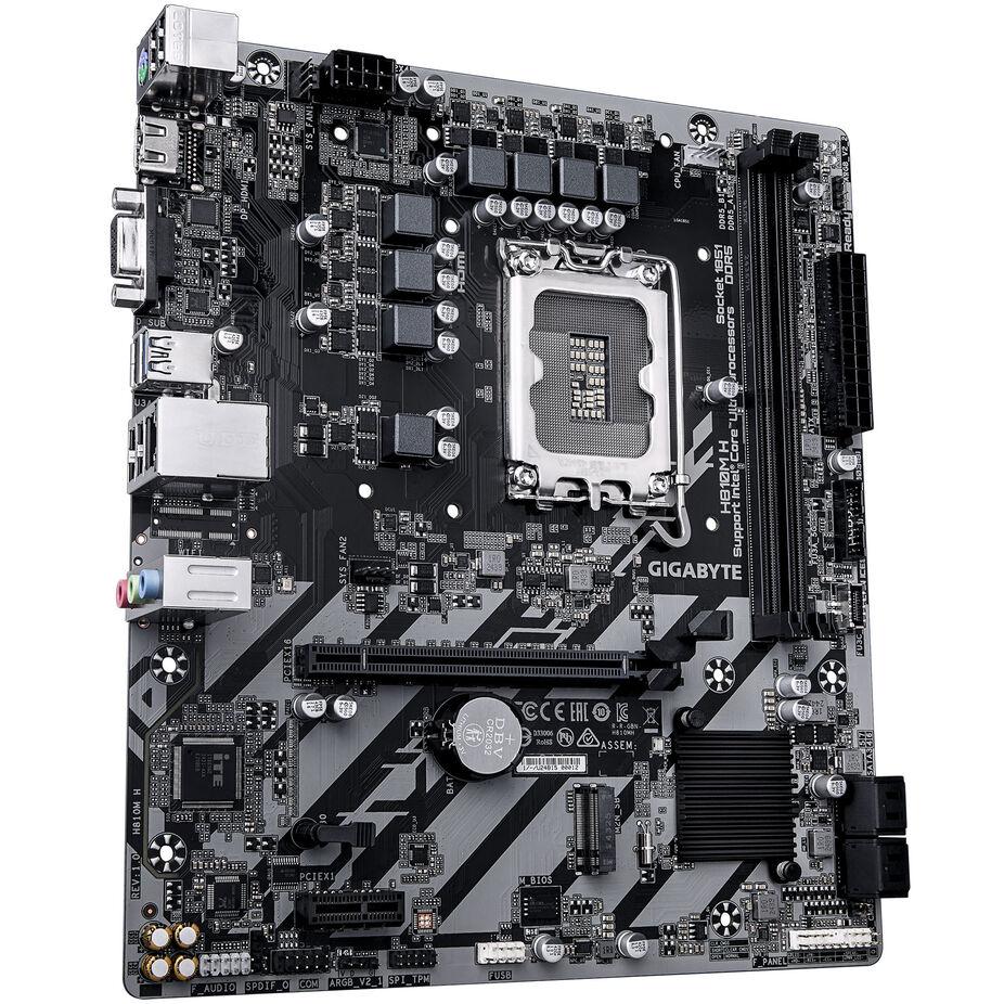 GIGABYTE H810M H Scheda madre - CPU Intel Core Ultra (Serie 2) VRM a 412 fasi fino a 6400 MHz DDR5 1xPCIe 4.0 M.2 LAN 1GbE USB