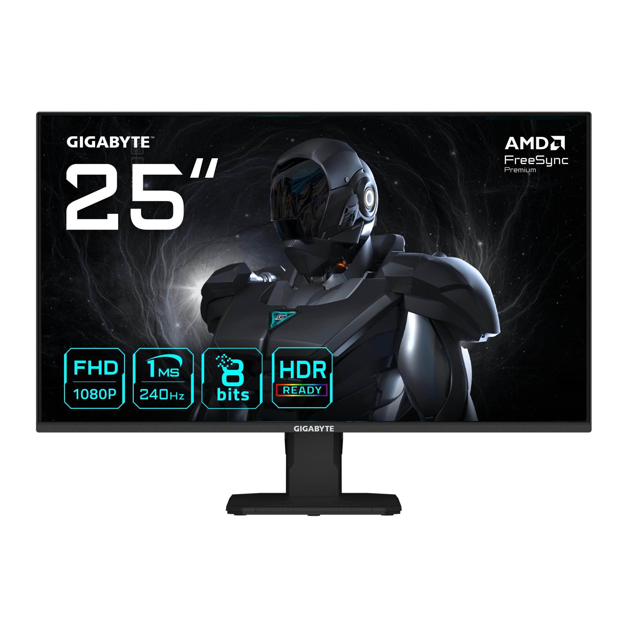 GIGABYTE GS25F2 Monitor Gaming 25" FHD - 1920 x 1080, 240Hz, 1ms, 300 cd/m², Display HDR 10, HDMI 2.0, DisplayPort 1.4