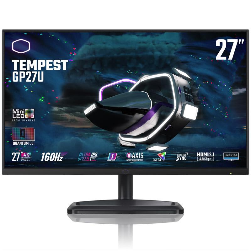 COOLER MASTER MONITOR GAMING 27 QUANTUM DOT IPS 169 4K UHD 160HZ USB-C DOCK DP/HDMI MULTIMEDIALE TEMPEST GP27U