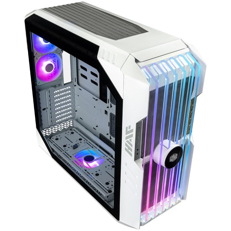 Cooler Master HAF 700 EVO Case, White, Full Tower, 4 x USB 3.2 Gen 1 Type-A, 1 x USB 3.2 Gen 2 Type-C, Tempered Glass Side Wind
