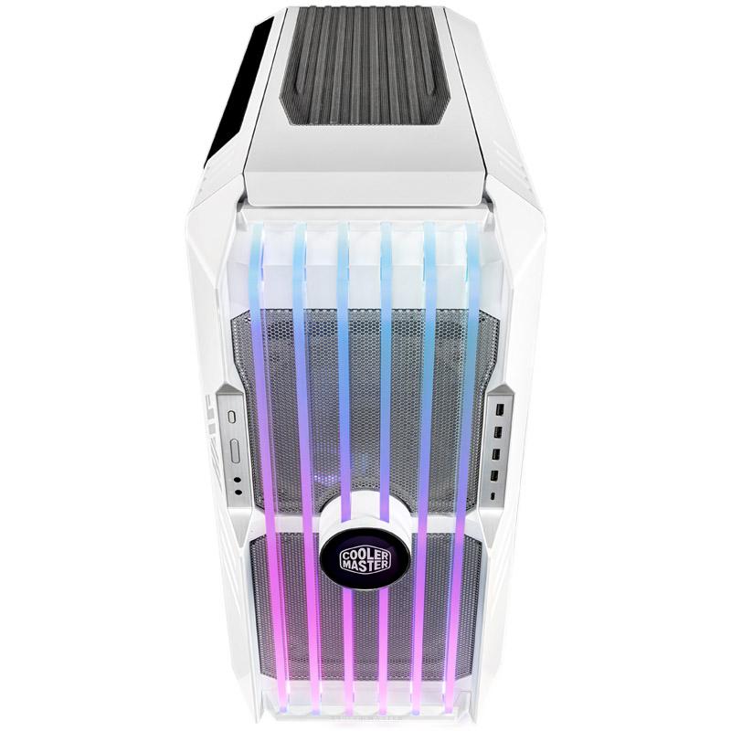 Cooler Master HAF 700 EVO Case, White, Full Tower, 4 x USB 3.2 Gen 1 Type-A, 1 x USB 3.2 Gen 2 Type-C, Tempered Glass Side Wind