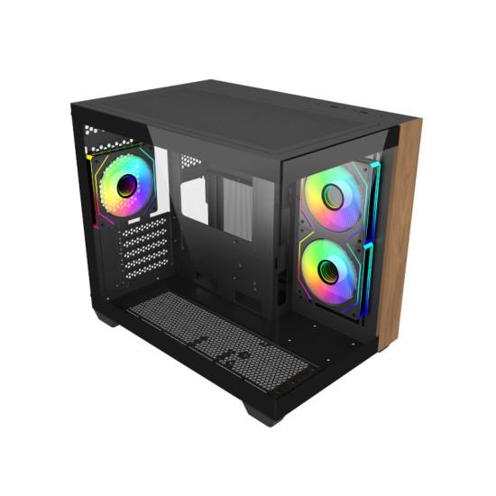 COOLER MASTER CASE ELITE 481 WOOD, NERO