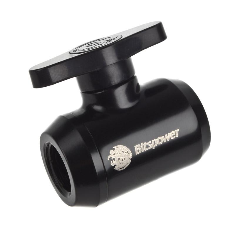 Bitspower Absperrhahn 1/4 Zoll - matt black