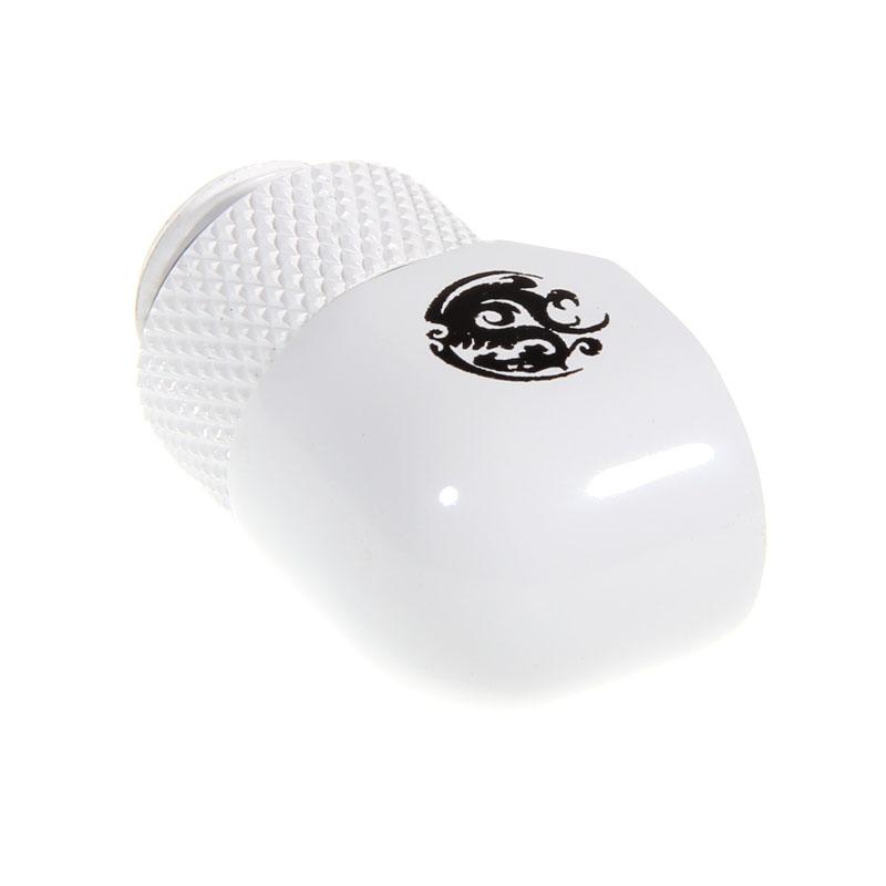 Adattatore 90 gradi G1/4 pollici maschio a G1/4 pollici femmina - girevole, bianco