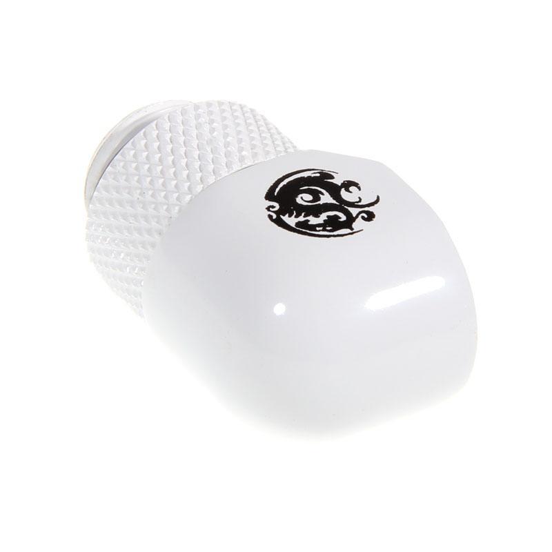 Adattatore 90 gradi G1/4 pollici maschio a G1/4 pollici femmina - girevole, bianco