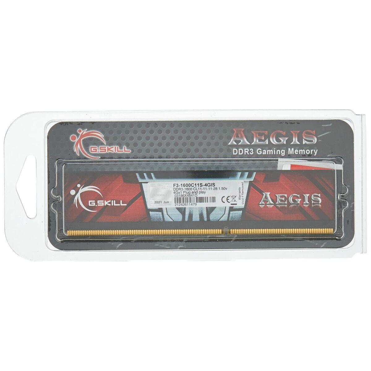 G.Skill 4 GB DDR3-1600 4 GB 1 x 4 GB 1600 MHz 240 pin DIMM F3-1600C11S-4GIS