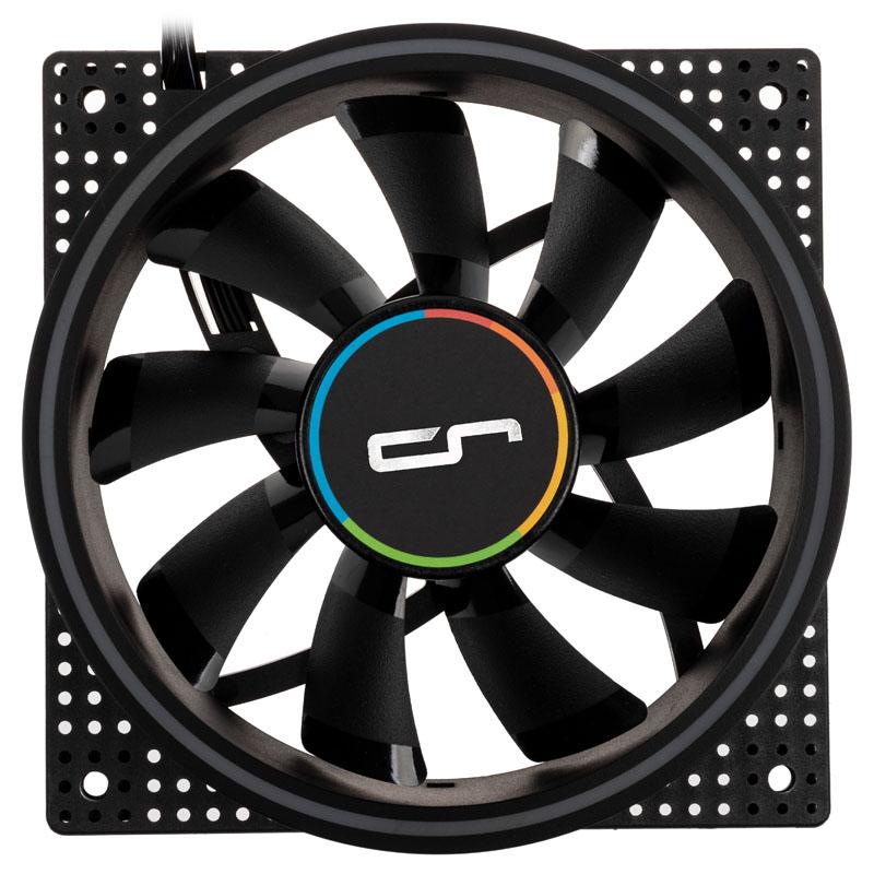 CRYORIG Crona S Universale Ventilatore 12 cm Nero 1 pz (Cryorig Crona S ARGB 120mm PWM Fan with Controller [400-1700rpm] - Blac