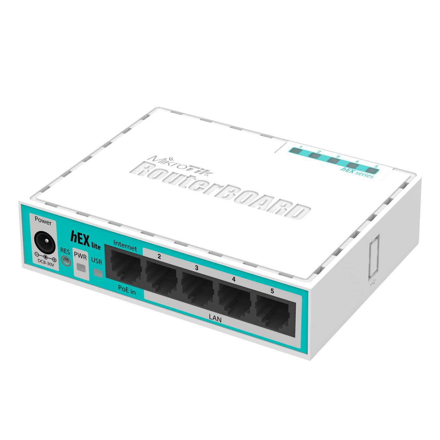 MikroTik hEX lite | Router | RB750r2, 5x RJ45 100Mb/s