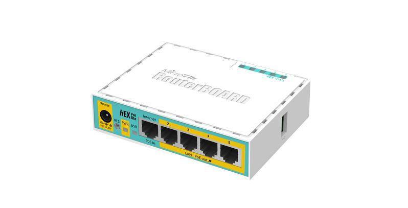 MikroTik hEX PoE lite | Router | RB750UPr2, 5x RJ45 100Mb/s, 1x USB