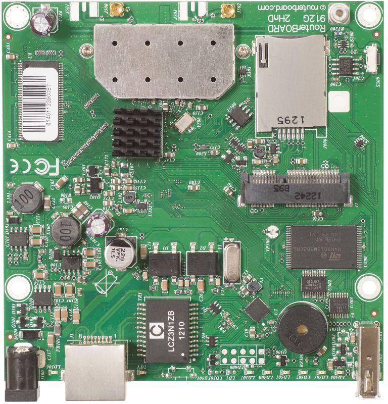 MikroTik RB912UAG-2HPnD | Router WiFi | 2,4GHz, 1x RJ45 1000Mb/s, 1x miniPCIe