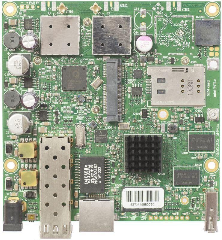 MikroTik RB922UAGS 5HPacD | WiFi Router | 5GHz, 1x RJ45 1000Mb/s, 1x SFP, 1x miniPCIe