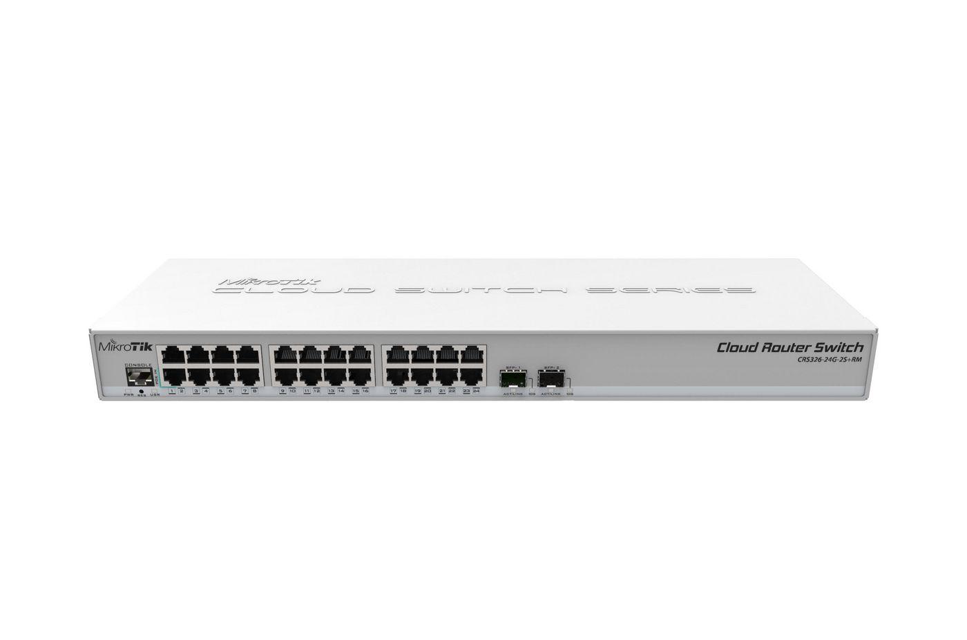 MikroTik CRS326-24G-2S+RM | Switch | 24x RJ45 1000Mb/s, 2x SFP+