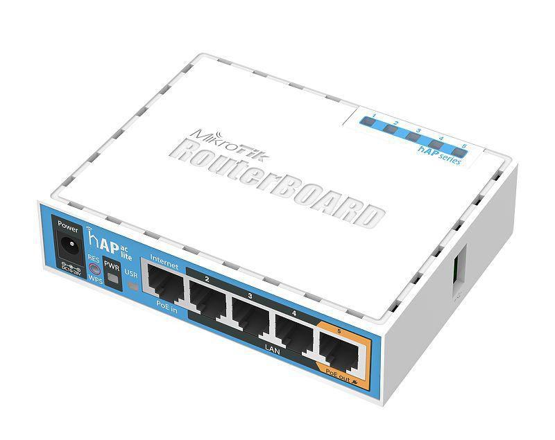MikroTik hAP ac lite WiFi Router RB952Ui-5ac2nD Dual Band 5x RJ45 100Mb/s