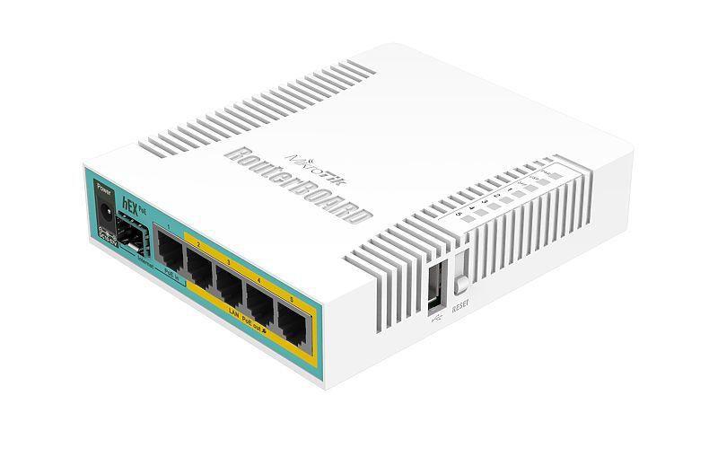 MikroTik hEX PoE Router 5x RJ45 1000Mb/s 1x SFP 1x USB