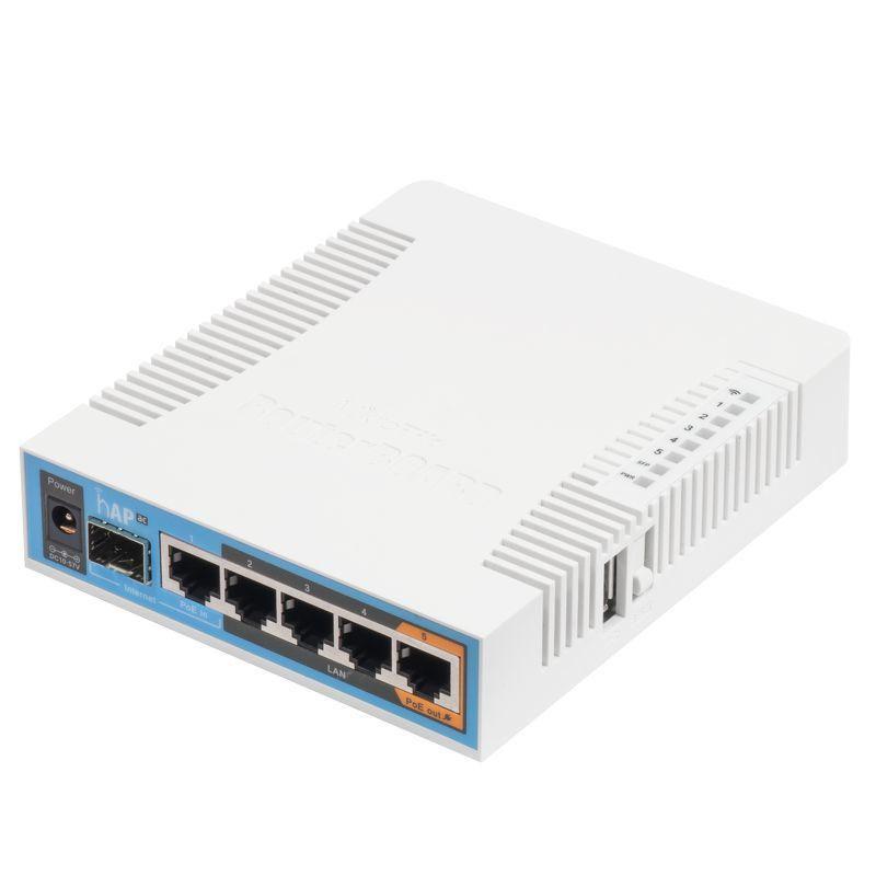 MikroTik hAP ac | WiFi Router | RB962UiGS-5HacT2HnT, Dual Band, 5x RJ45 1000Mb/s, 1x SFP, 1x PoE