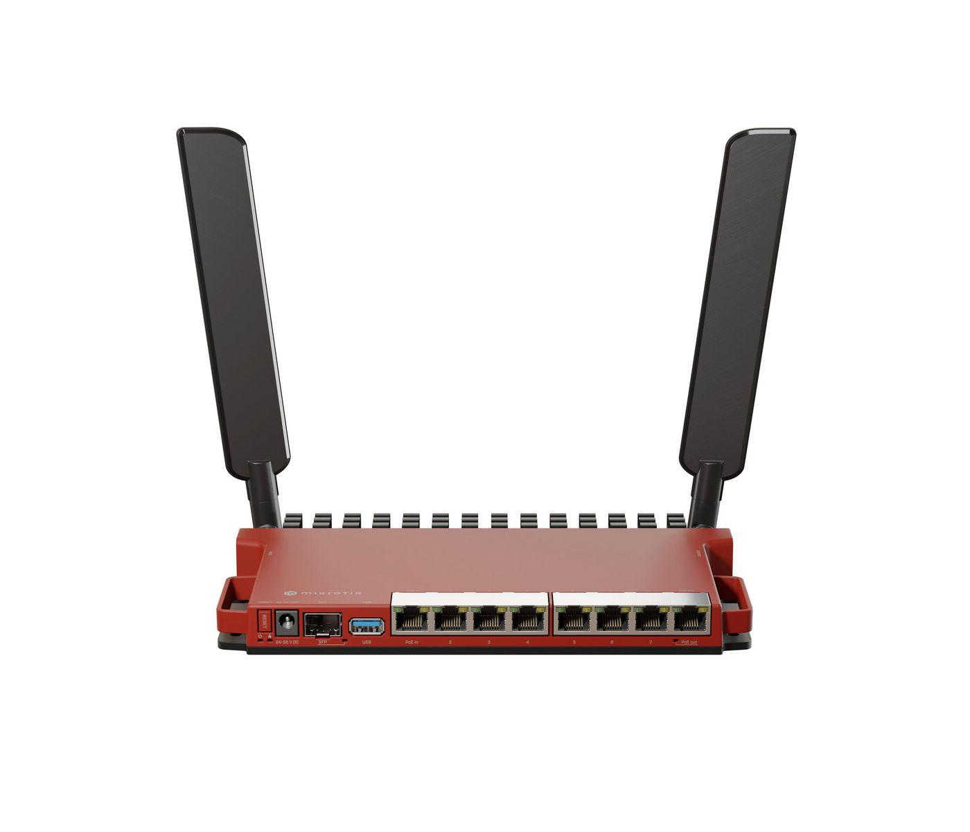 MikroTik L009 | Router Wi-Fi | L009UiGS-2HaxD-IN, 2,4GHz, AX600 Wi-Fi6, 8x RJ45 1000Mb/s, 1x 2.5Gb/s SFP