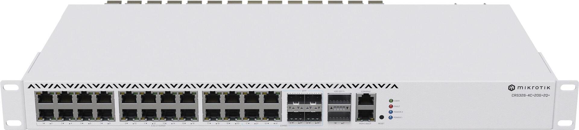 MikroTik CRS326 2.5 Gigabit 24 Port Cloud Router Switch - CRS326-4C20G2QRM