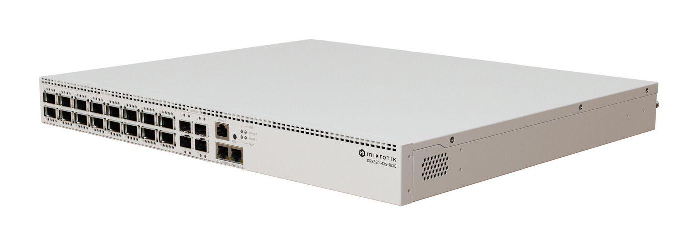 MikroTik, CRS520-4XS-16XQ-RM, Cloud Router Switch 520-4XS-16XQ-RM with Quad-Core AL52400 2 GHz CPU, 4 GB RAM, 98CX8410 switch c