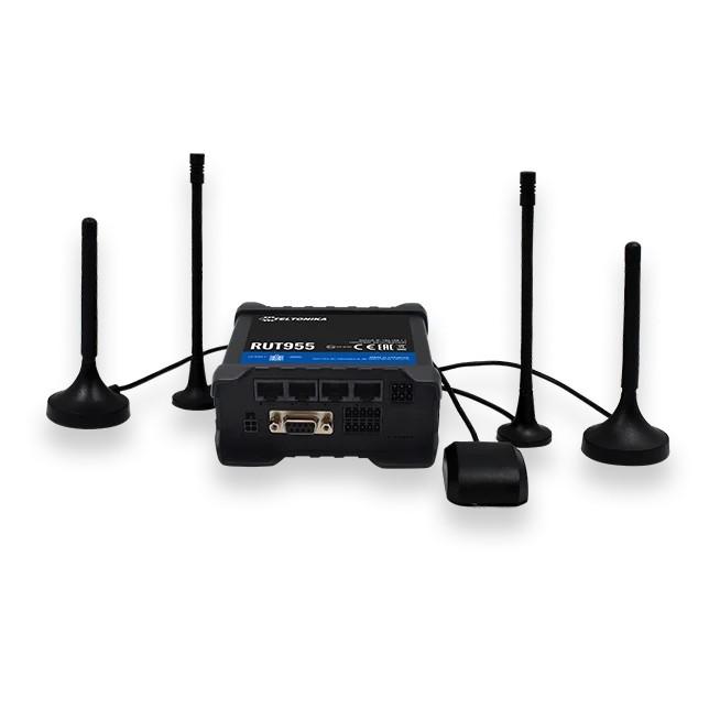 TELTONIKA RUT955 LTE ROUTER, DUAL SIM, 4X FE + GNSS ANTENA RUT955 T033B0
