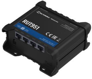 Teltonika RUT951 | Router 4G LTE industriale | Cat.4, WiFi, Dual Sim, 1x WAN, 3X LAN, RUT951 000000