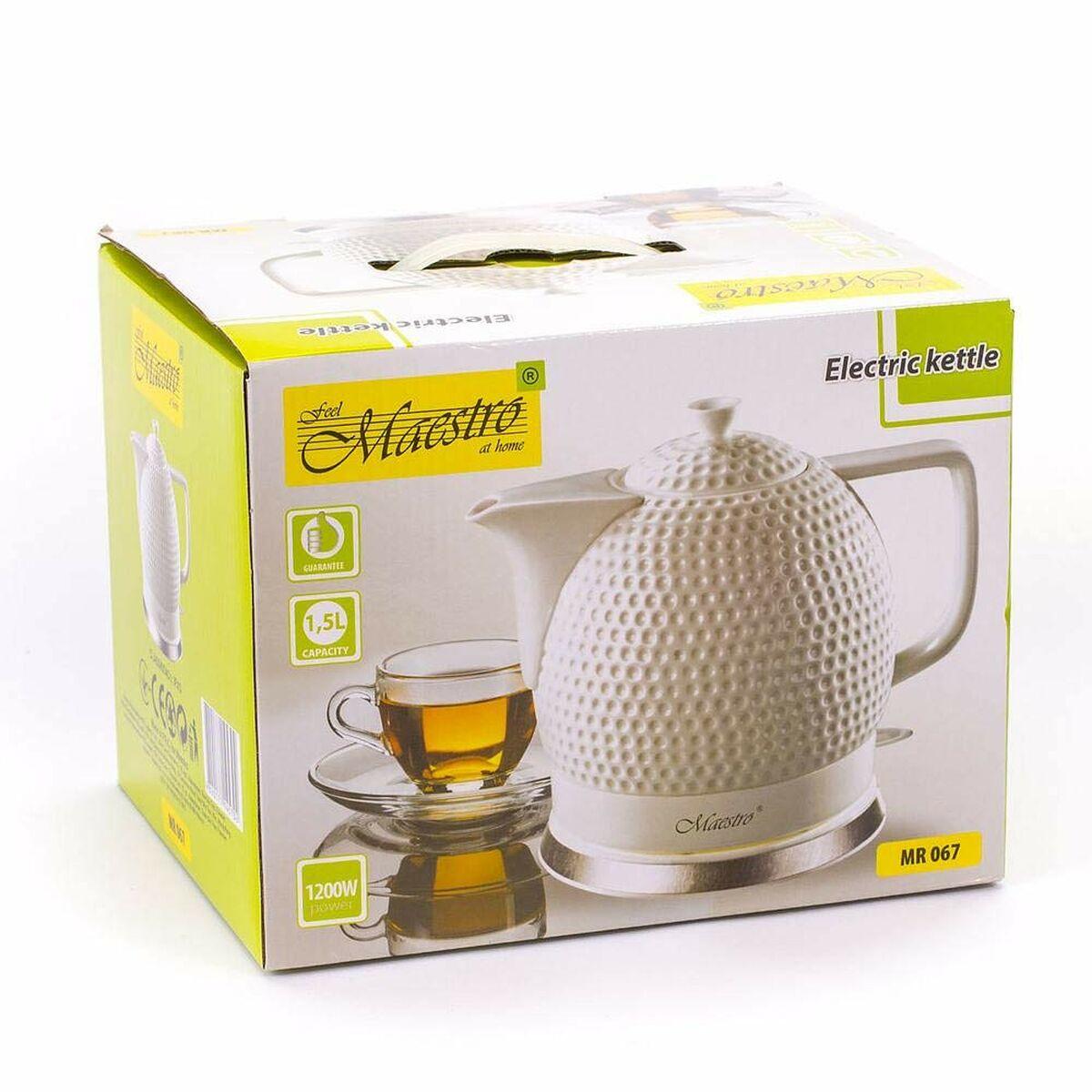 Bollitore Feel Maestro MR-067 Bianco Ceramica 1200 W 1,5 L