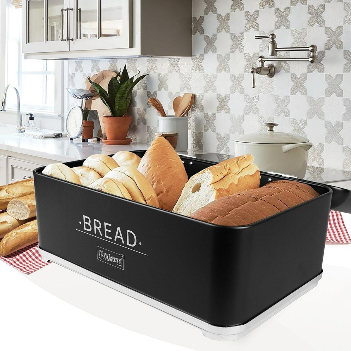 Portapane Feel Maestro MR-1677-AR Bianco/Nero Acciaio inossidabile 34.5 x 16.5 x 25 cm