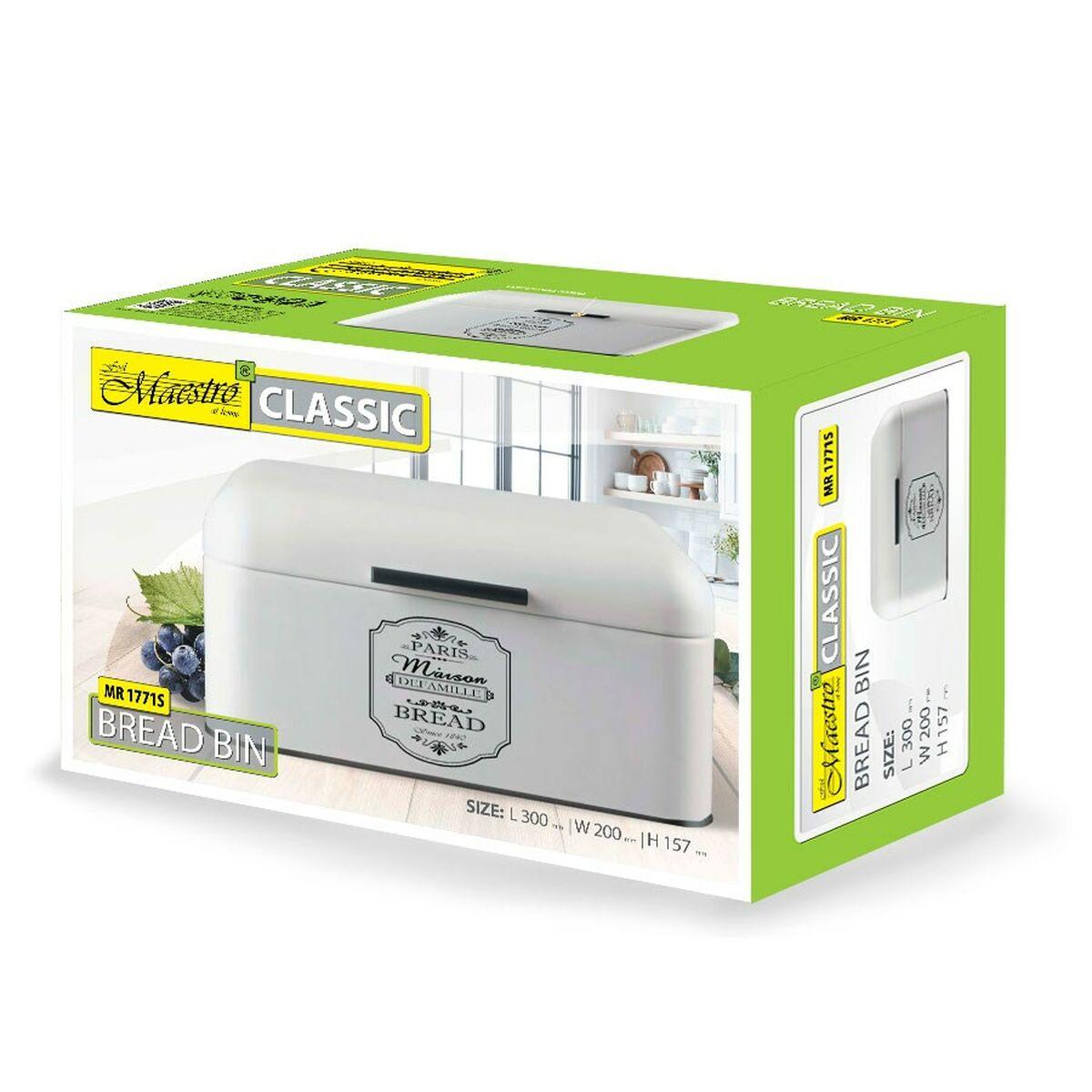 Portapane Feel Maestro MR1771S Bianco Nero Metallo