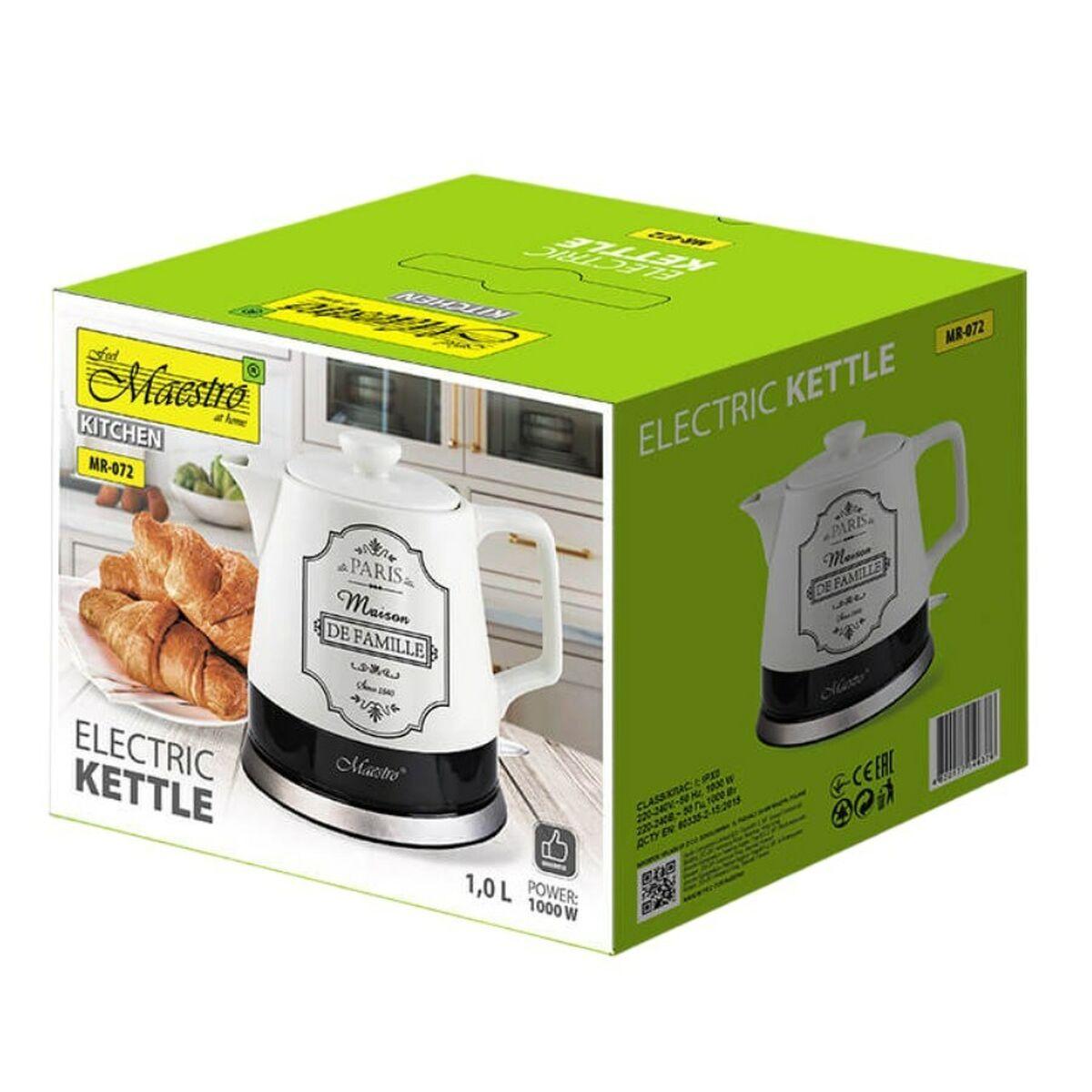 Bollitore Feel Maestro MR-072 Bianco Ceramica 1000 W 1 L