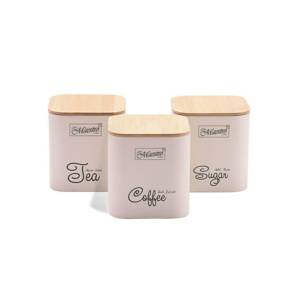 Set di Barattoli Feel Maestro MR-1775-3S-IVORY 3 Unità