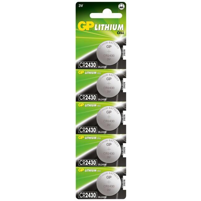 LITHIUM BUTTON CELL CR2430 - Lithium CR2430 Single-use - battery CR2430 Lithium-Manganese Dioxide LiMnO2 3 V 5 pcs 300 mAh - Wa