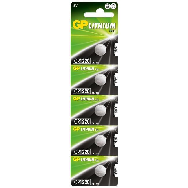 LITHIUM BUTTON CELL CR1220 - Lithium CR1220 Single-use - battery CR1220 Lithium-Manganese Dioxide LiMnO2 3 V 5 pcs 36 mAh - War