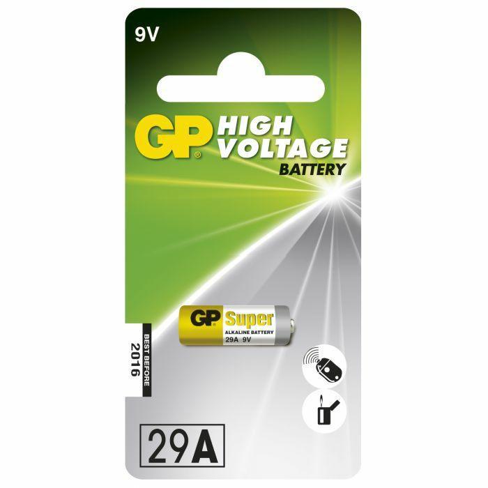 Batteria alcalina GP a celle rotonde 29A alta tensione 9V blister da 1