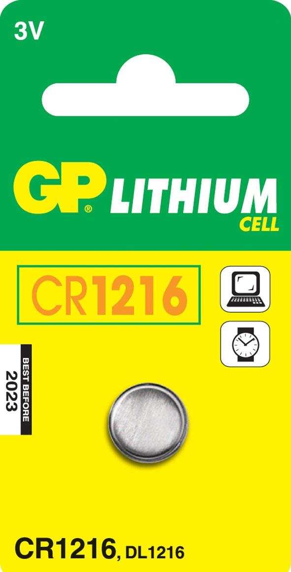 GP Batteries Lithium Cell CR1216, 3V /