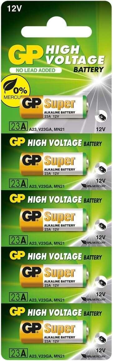 GP 12V LRVO8 / 23A battery - 5 Pack