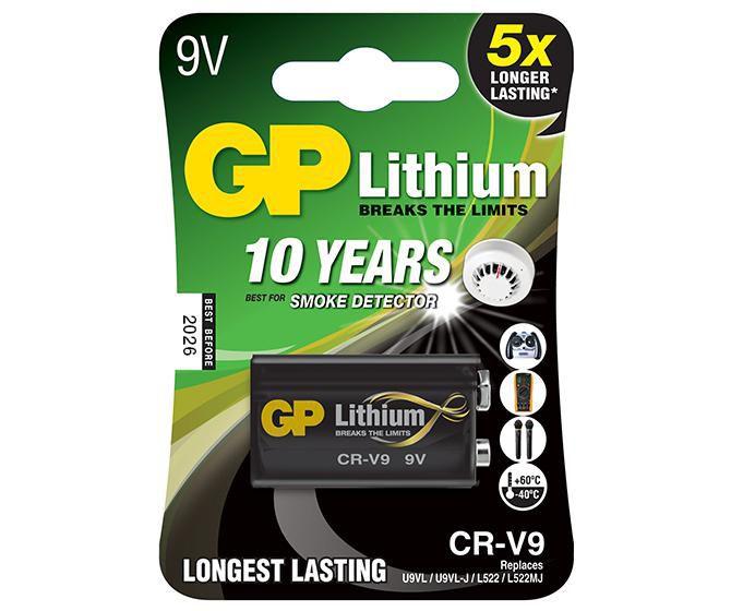 GP Batteries Lithium CRV9 Batteria monouso 9V Litio (GP 9V lithium battery CRV9SD-2U1 1-pack)