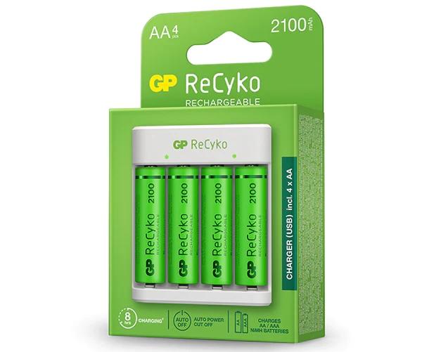 GP RECYKO USB 4 PLAS ricaricabili BATTERIA 2100MAH AA