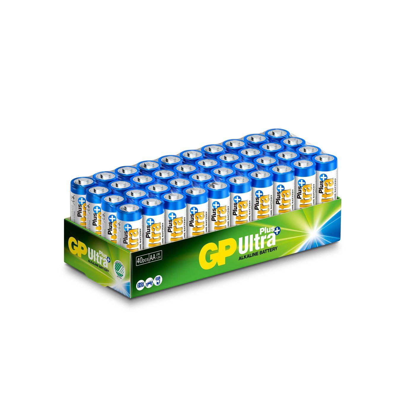 Ultra Plus Alkaline AA - batteri, 15AUP/LR6, 40-pak - Warranty: 12M